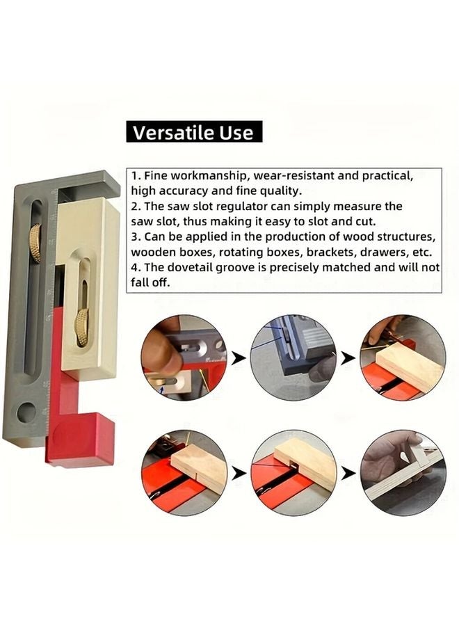 Sawtooth Adjuster Manual Slot Cutter Tool For Cabinet Making Furniture Assembly - Image 4